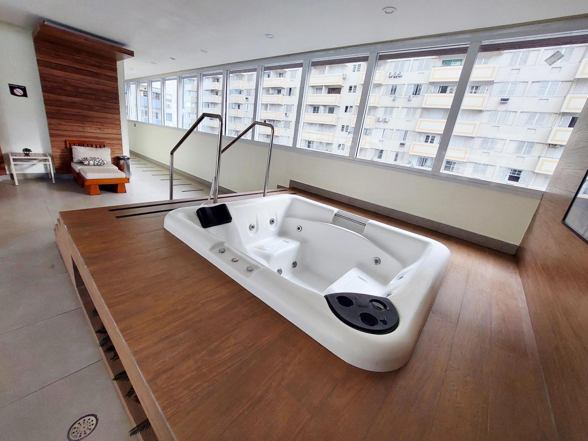Book Santos - Condominio Unlimited - Apartamento Com Vista Mar E Apartamento Com Vista Piscina Exteriör bild