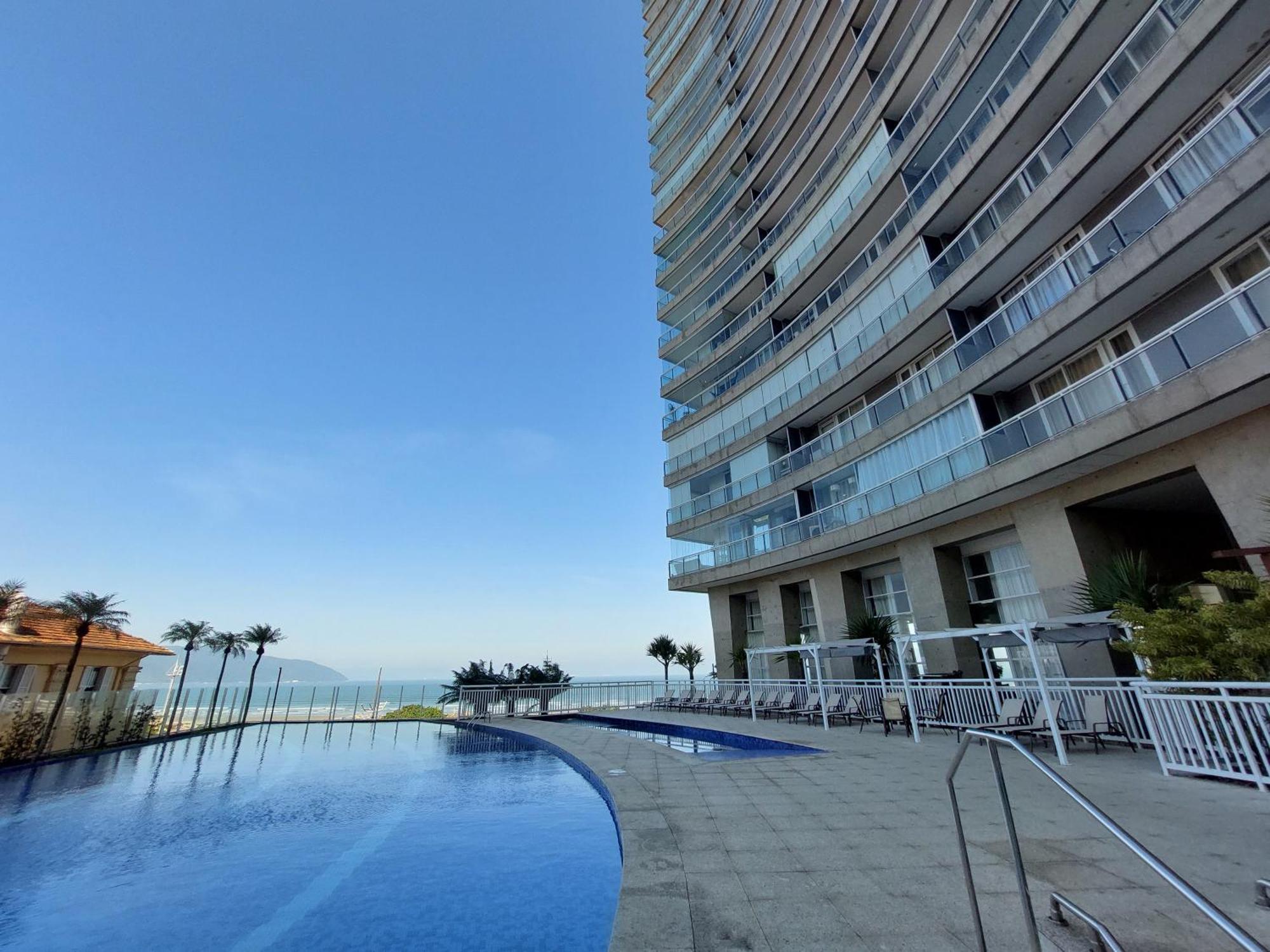 Book Santos - Condominio Unlimited - Apartamento Com Vista Mar E Apartamento Com Vista Piscina Exteriör bild
